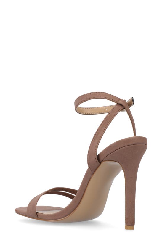 Shop Journee Collection Yevva Ankle Strap Stiletto Sandal In Taupe