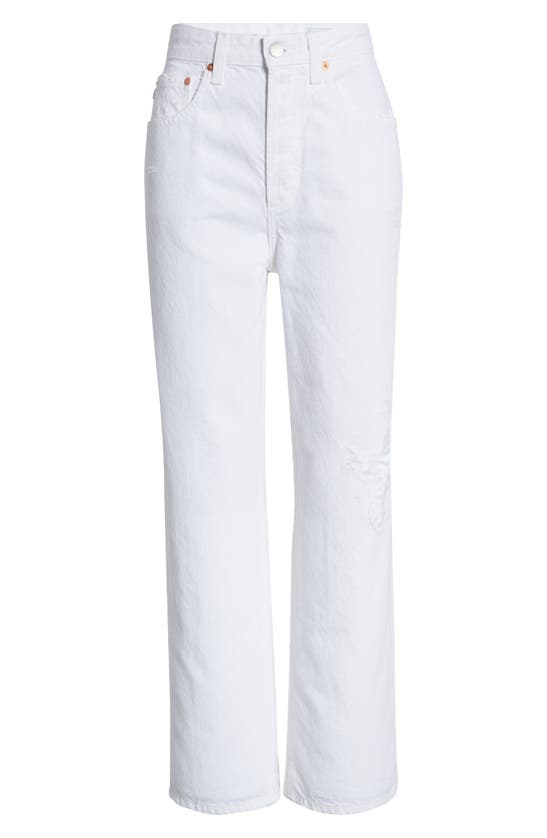 Shop Ag Knoxx Distressed High Waist Boyfriend Jeans In Authentic White Destructed