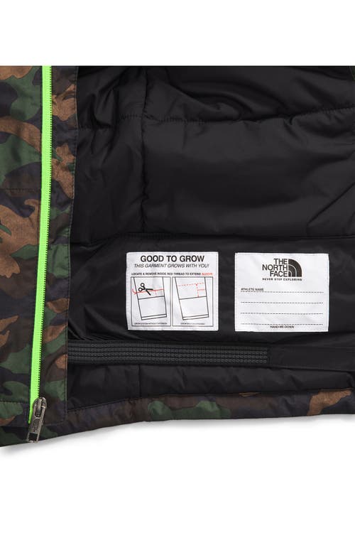 Shop The North Face Kids' Freedom Insulated Waterproof Hooded Jacket In Tnf Black Tnf Camo Small Print