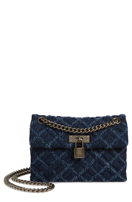 Shop Kurt Geiger Mini Brixton Lock Shoulder Bag In Navy