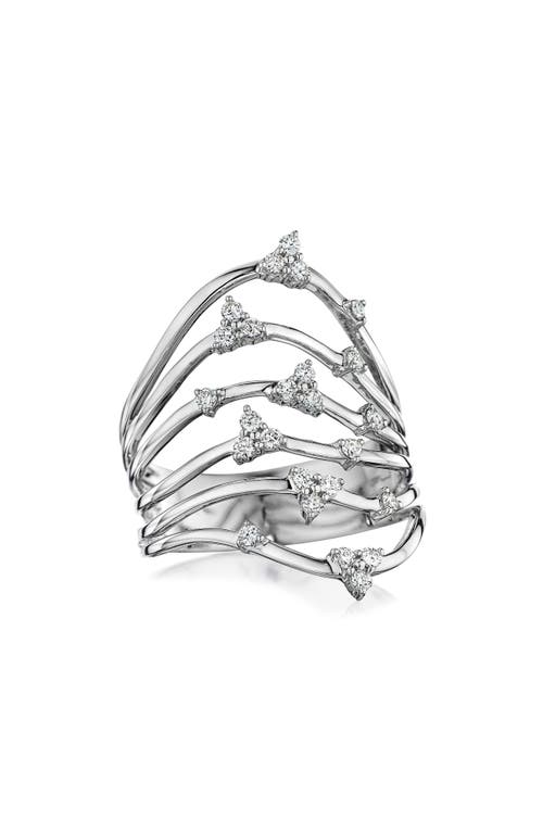 Hueb Luminus Stacked Diamond Ring in White Gold at Nordstrom, Size 7