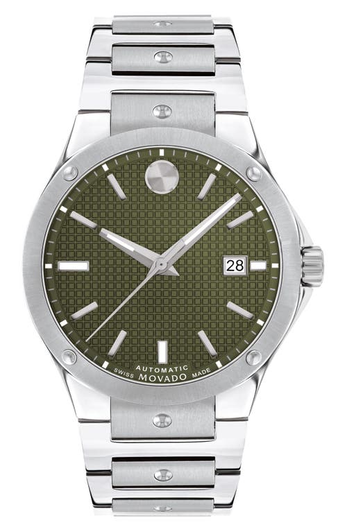 Movado S. E. Automatic Bracelet Watch, 41mm in Silver at Nordstrom