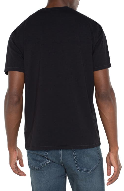 Shop Liverpool Crewneck Stretch Jersey T-shirt In Black