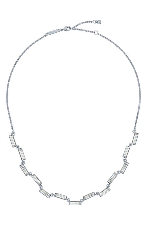 Ted Baker London Crysely Baguette Cubic Zirconia Necklace In Metallic
