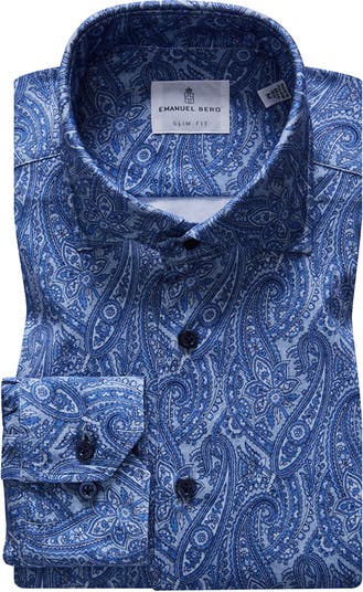 Modern Fit Blue Paisley Shirt