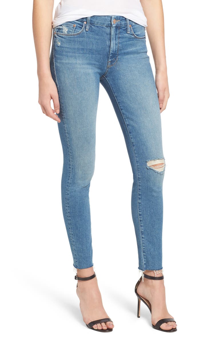 MOTHER The Looker Frayed Ankle Skinny Jeans (Love Gun) | Nordstrom