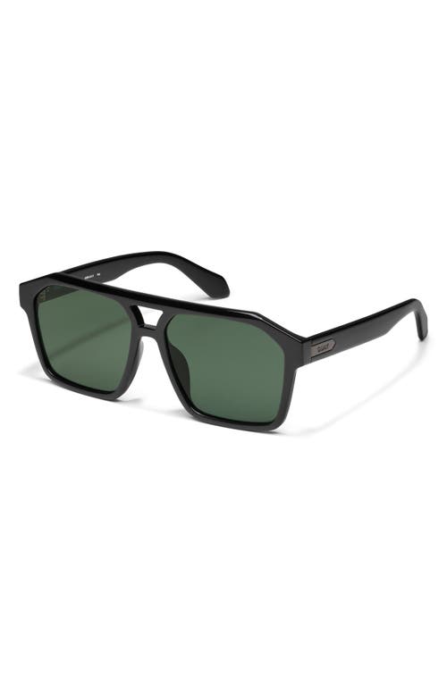 Shop Quay Soundcheck 48mm Gradient Aviator Sunglasses In Black/green