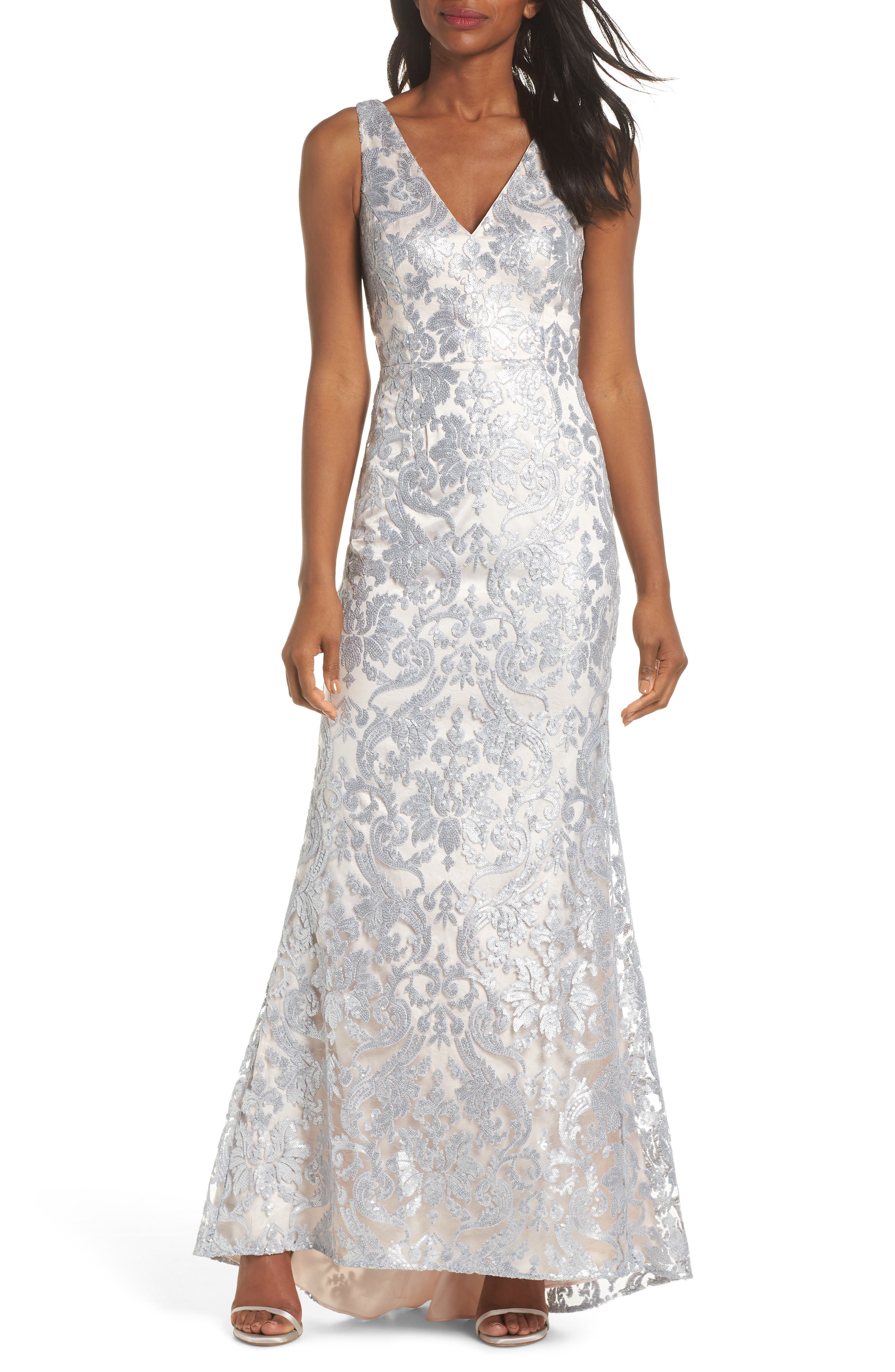 eliza j silver dress