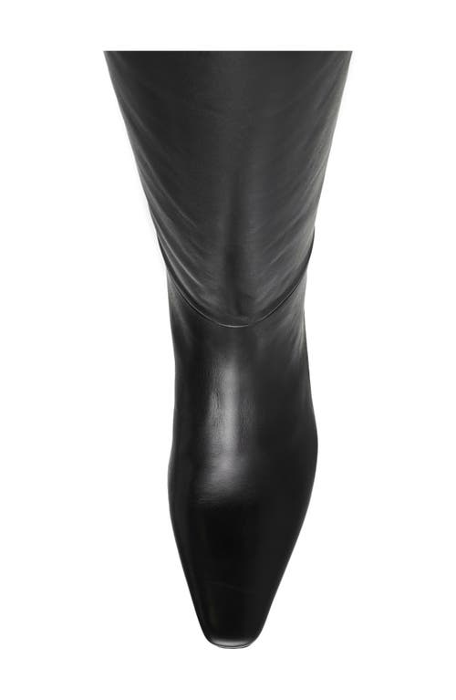 Shop Steve Madden Dagne Knee High Boot In Black Leather