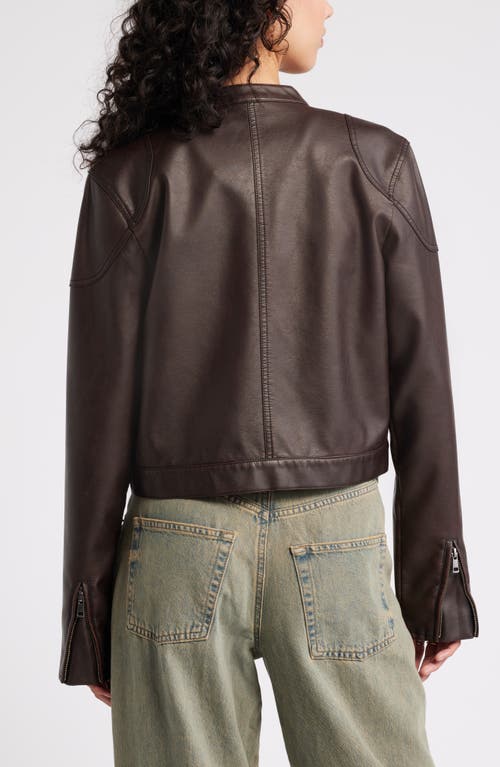 Shop Bp. Faux Leather Jacket In Brown