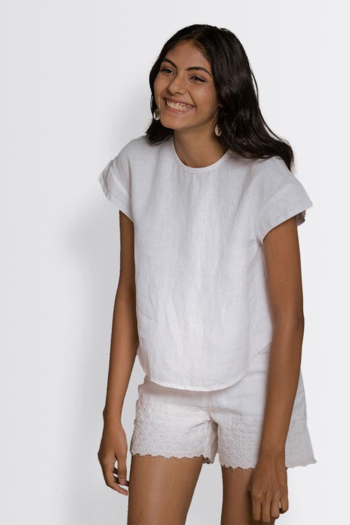 Reistor Sandcastles Saturday Top In Coconut White