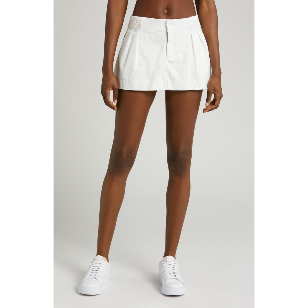 Nike Sportswear Low Rise Canvas Miniskirt In Summit White/phantom