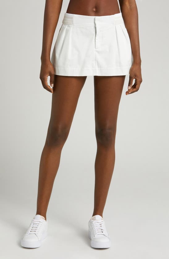Shop Nike Sportswear Low Rise Canvas Miniskirt In Summit White/ Phantom