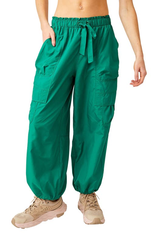 Down to Earth Relaxed Fit Waterproof Cargo Pants in Kelly Green