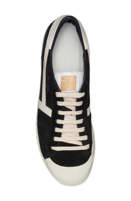 Shop Tom Ford Jarvis Low Top Sneaker In Black/beige/cream