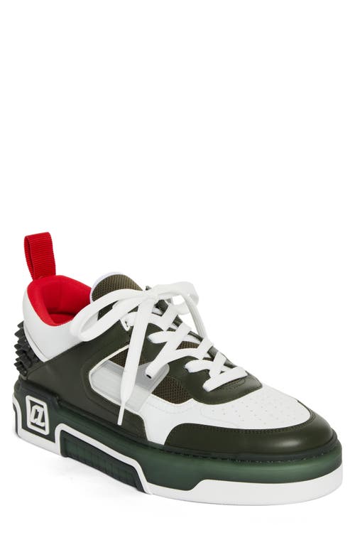 Christian Louboutin Low Top Sneakers With Signature Red Sole In White/tennessee