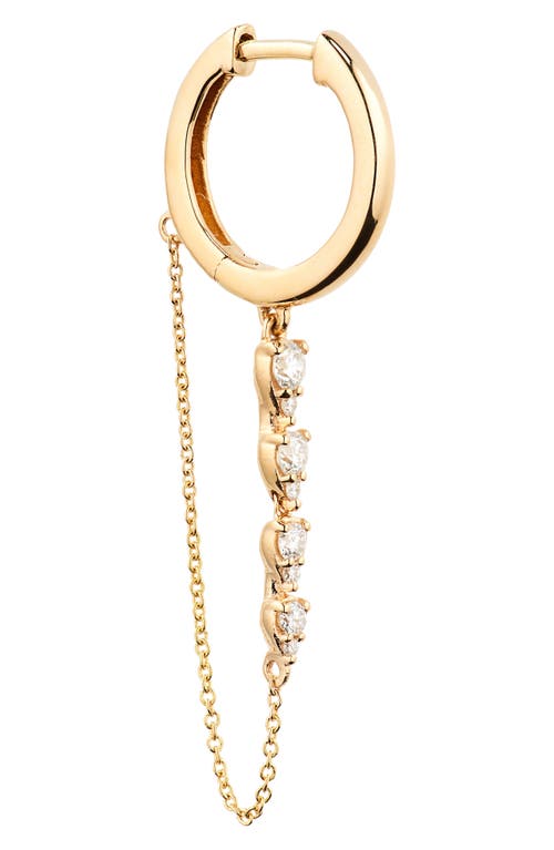 Dana Rebecca Designs Sophia Ryan Diamond Drop Huggie Hoop Earrings In Yellow Gold/diamond