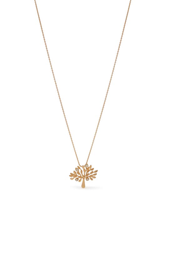 Mulberry Tree Pendant Necklace In N637 Gold