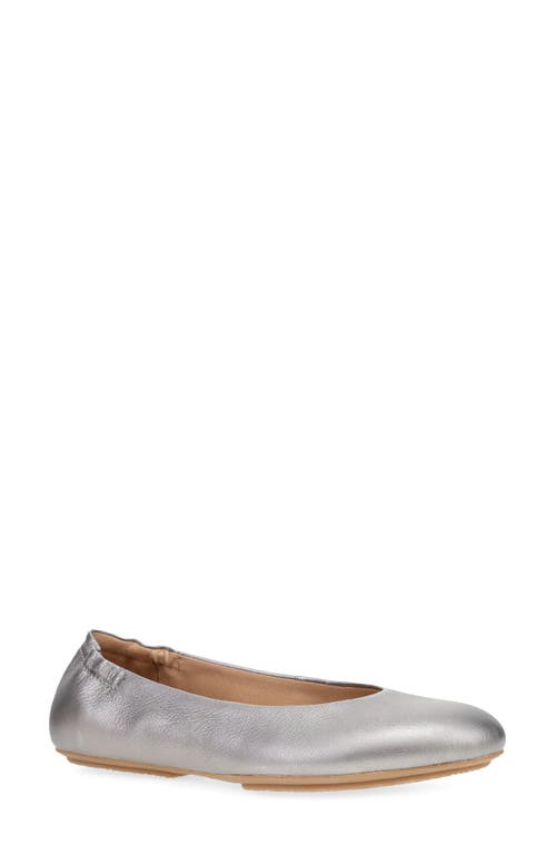 Mollie Ballet Flat in Pewter Metallic