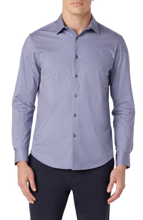 Bugatchi James OoohCotton Dot Print Button-Up Shirt Orchid at Nordstrom,