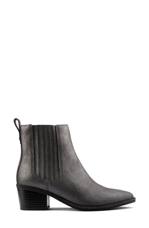 Clarksr Clarks(r) Morzine Top Pointed Toe Chelsea Boot In Pewter Metallic