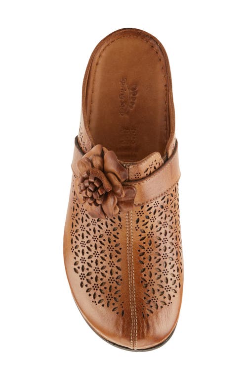 Spring Step Lilybean Wedge Mule In Camel