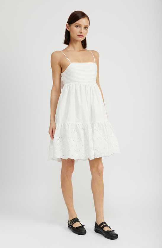 Shop En Saison Doreene Strapless Fit & Flare Dress In Off White