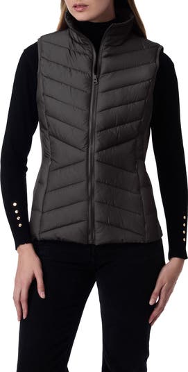 Chevron Quilted Puffer Vest