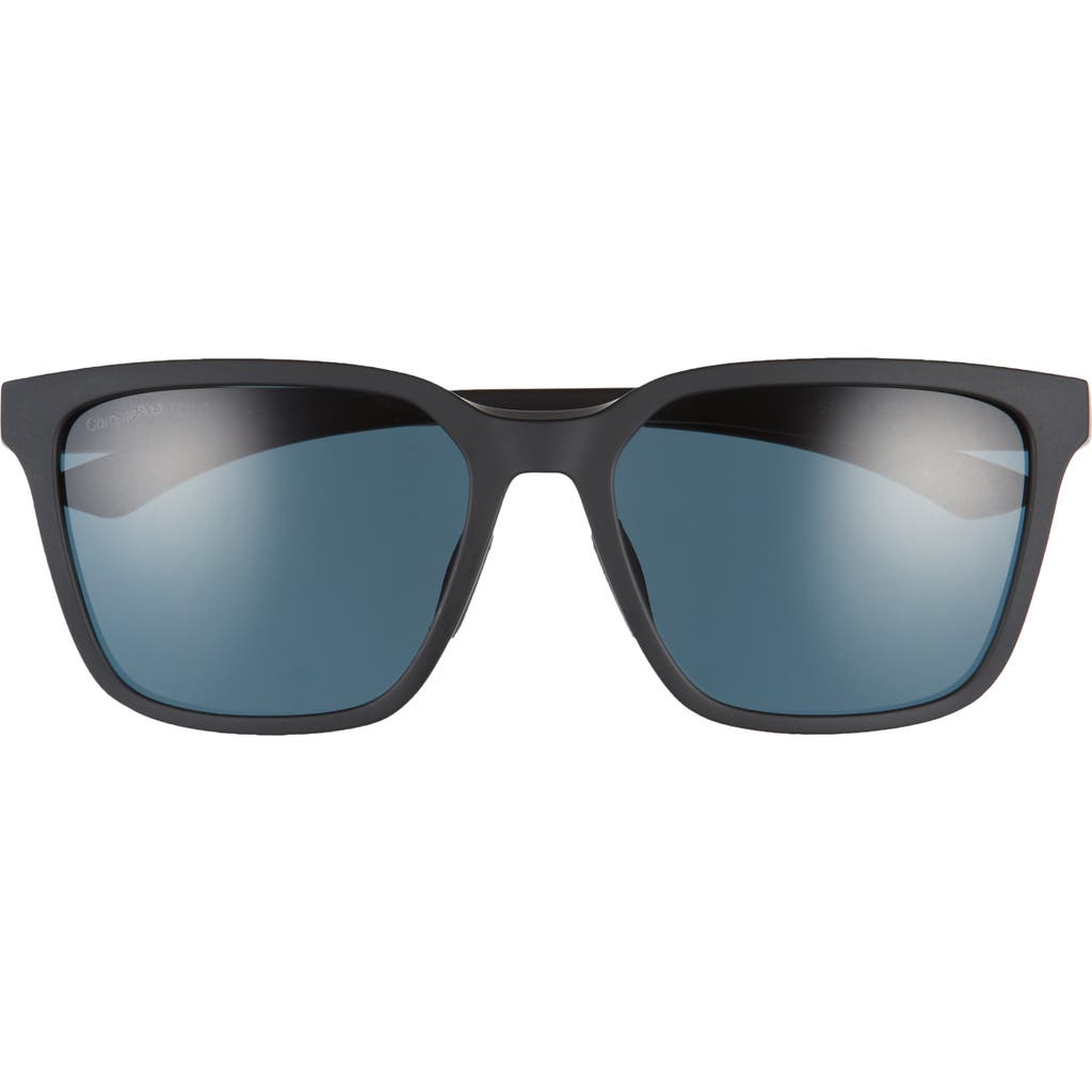 Smith Shoutout 57mm Chromapop™ Polarized Square Sunglasses In Matte Black/cp Polar Black