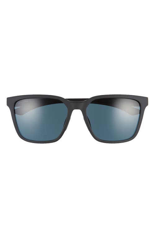 Shoutout 57mm ChromaPop Polarized Square Sunglasses in Matte Black /Cp Polar Black
