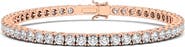 HauteCarat Round Cut Lab Grown Diamond Tennis Bracelet