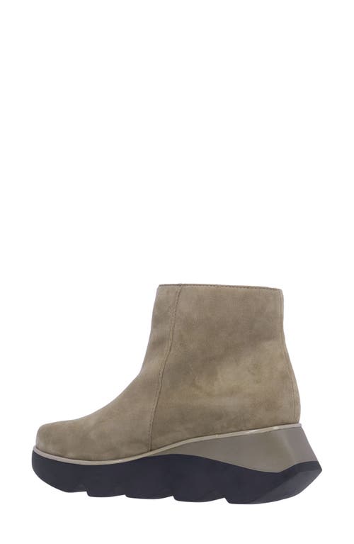 L'amour Des Pieds Hally Platform Wedge Bootie In Dark Taupe