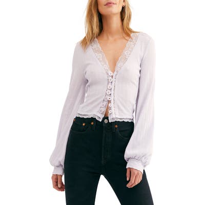 Free People Run With Me Cardigan, Purple