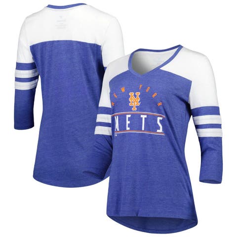 Chicago Bears G-III 4Her by Carl Banks Women's Double Team 3/4-Sleeve  Lace-Up T-Shirt - Navy/White