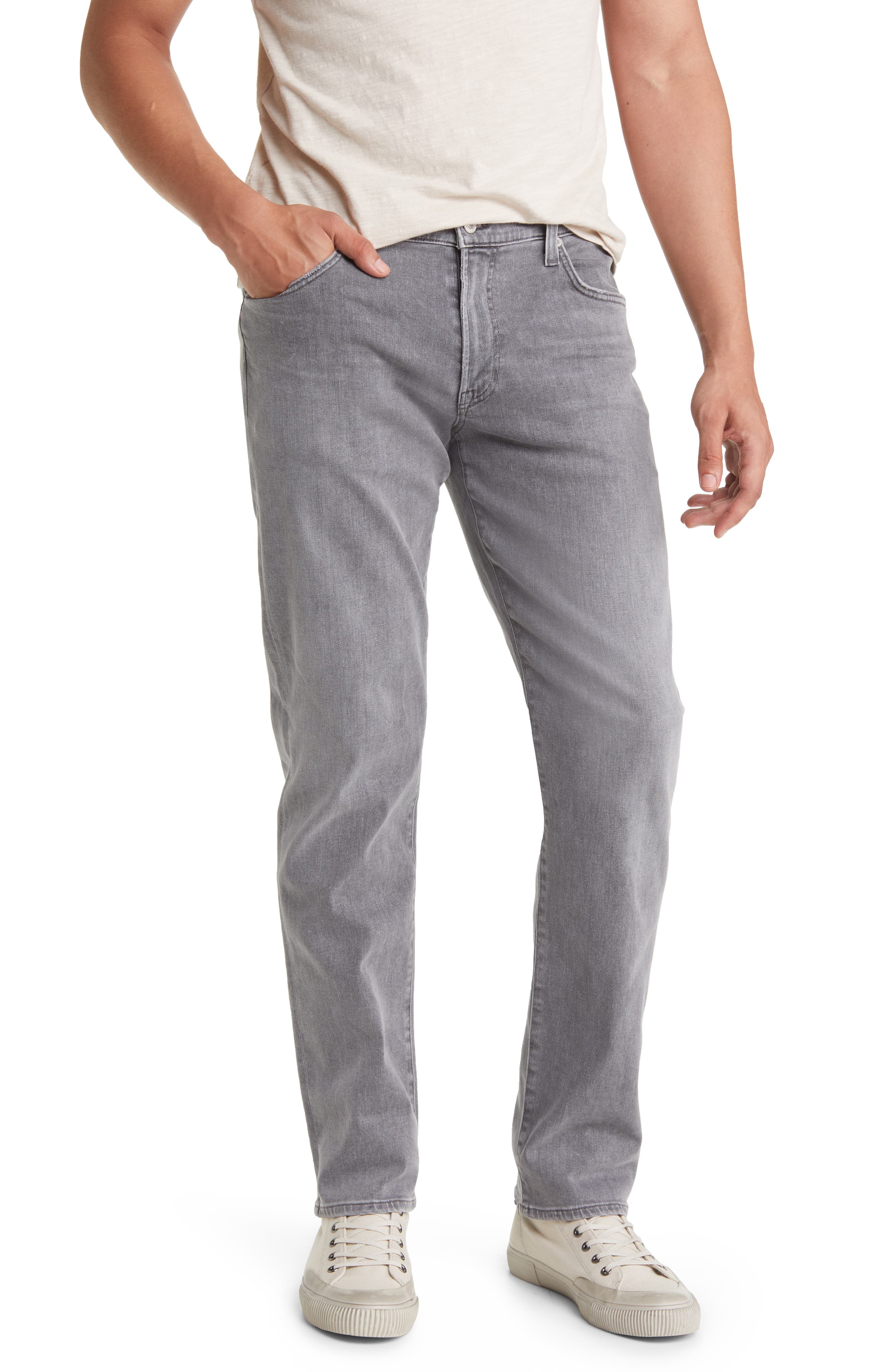 men's regular grey jeans