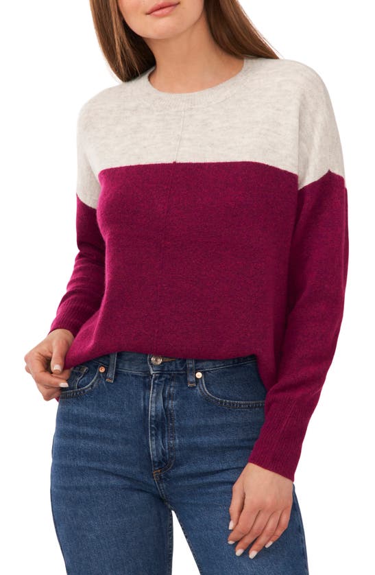 Vince Camuto Extended Shoulder Colorblock Sweater In Frenzy