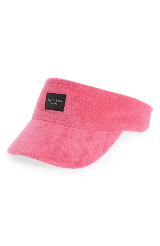 Rag & Bone Addison Terry Cloth Visor In Magenta