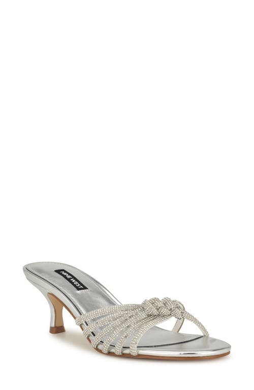 Nine West Glitzy Kitten Heel Slide Sandal at Nordstrom,