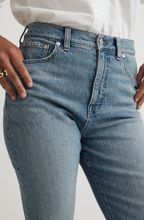 Shop Madewell The '90s Crease Edition Straight Jeans In Rondell Wash