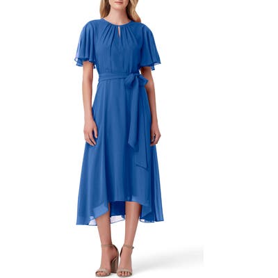 Tahari Chiffon Midi Dress, Blue