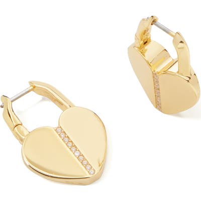 Kate Spade New York Spade Lock Pave Hoop Earrings