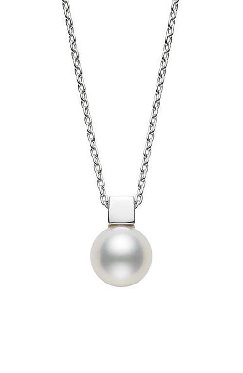 Mikimoto Classic Cultured Pearl Pendant Necklace in White Gold