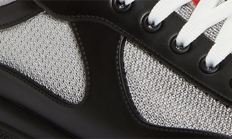 Prada Round Head Lacing Casual Shoes In Nero