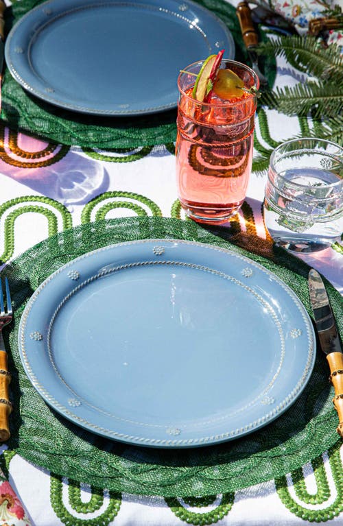 Juliska Berry & Thread Melamine Dinner Plates, Set Of 4 In Chambray