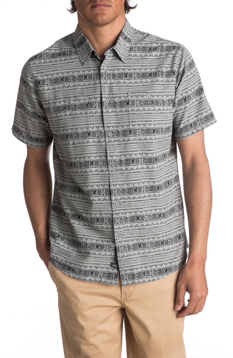 Quiksilver Waterman Collection Wake Koro Geo Print Woven Shirt | Nordstrom