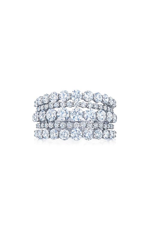 Kwiat Eclipse Multi Row Diamond Ring in White Gold 