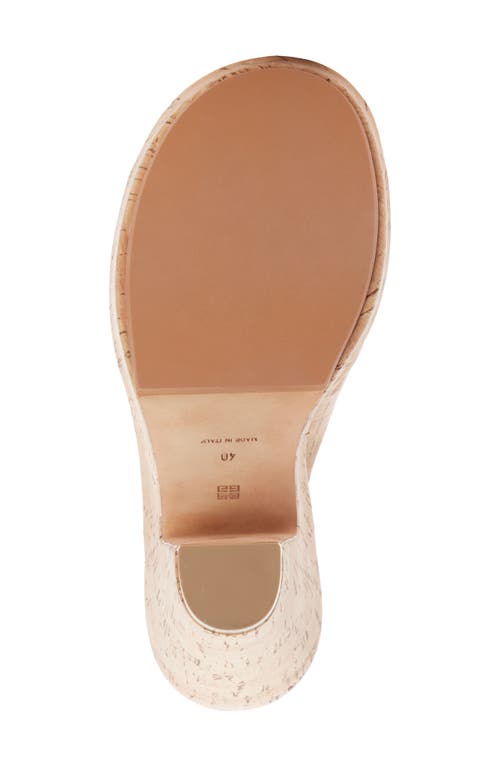 Shop Givenchy Doll Cork Platform Slide Sandal In Natural