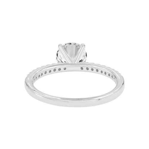 Asany Love Grown Collection 14k White Gold Round Cut Lab Grown Diamond Halo Engagement Ring In 14k White Gold