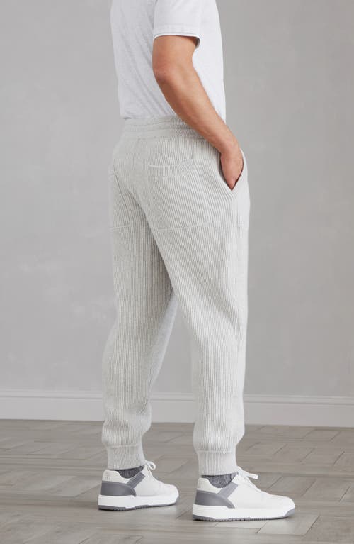 Shop Brunello Cucinelli Knit Joggers In Fog