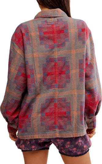 Free People Lynse Flannel Long Sleeve Button Down Plaid Misty Combo XS deals NWT!